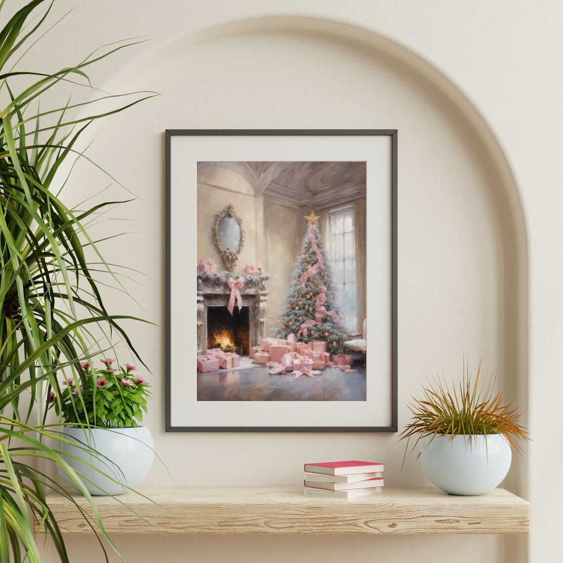 Christmas Tree Retro Minimal Holiday Poster Print - Image 2