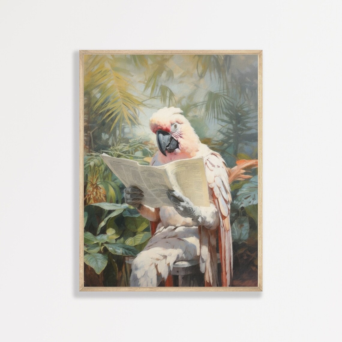 Retro Bird Aesthetic Art Print, Kids Room Decor