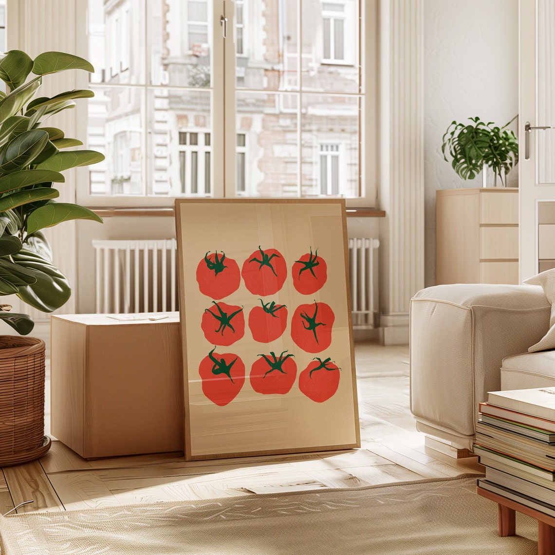 Red Tomatoes Grid Pop Art Style Kitchen Food Decor Wall Poster - Image 7