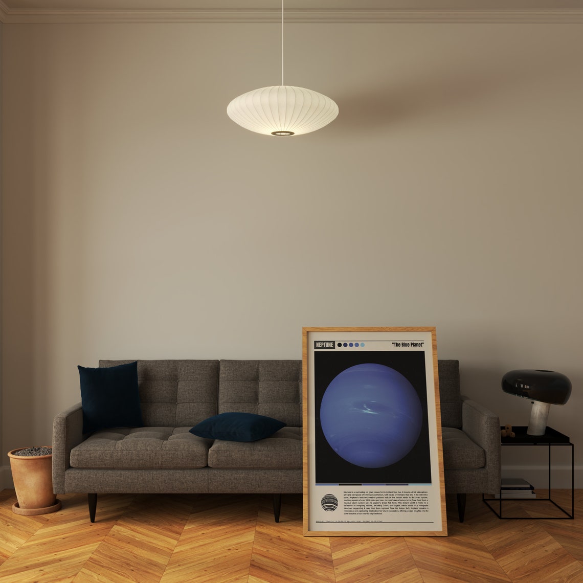 Neptune The Blue Planet Ice Giant Full Disc Space Photo Poster - Image 5