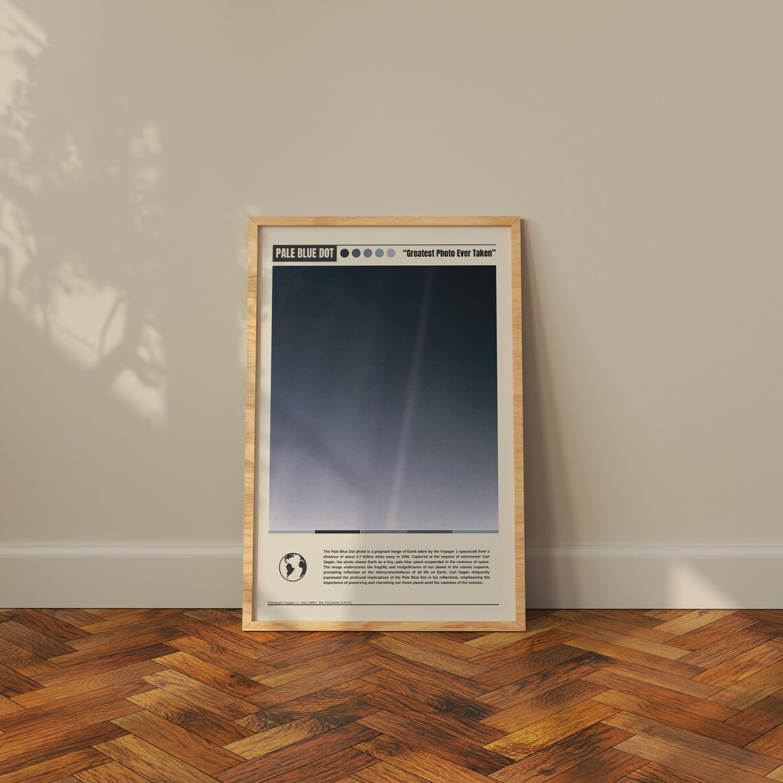 Pale Blue Dot NASA Art Print, Space Astronomy - Image 3