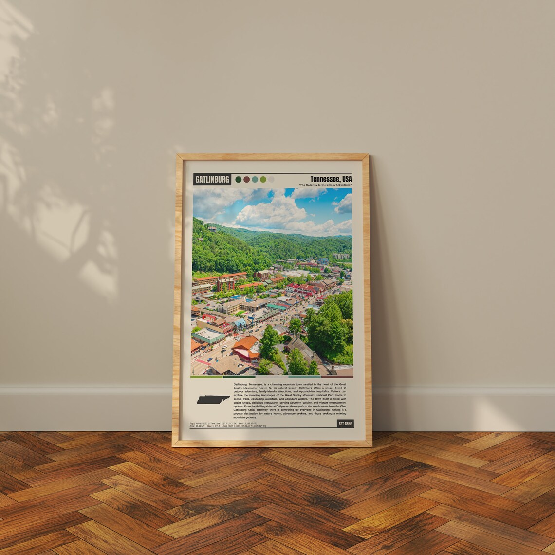 Gatlinburg Tennessee Gateway to the Smoky Mountains Travel Poster - Image 3