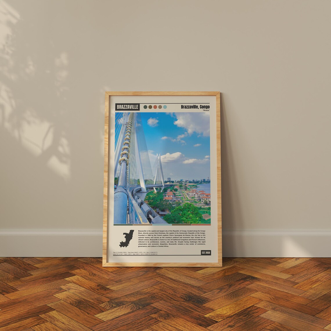Brazzaville Travel Poster, City Destination Art Print - Image 3
