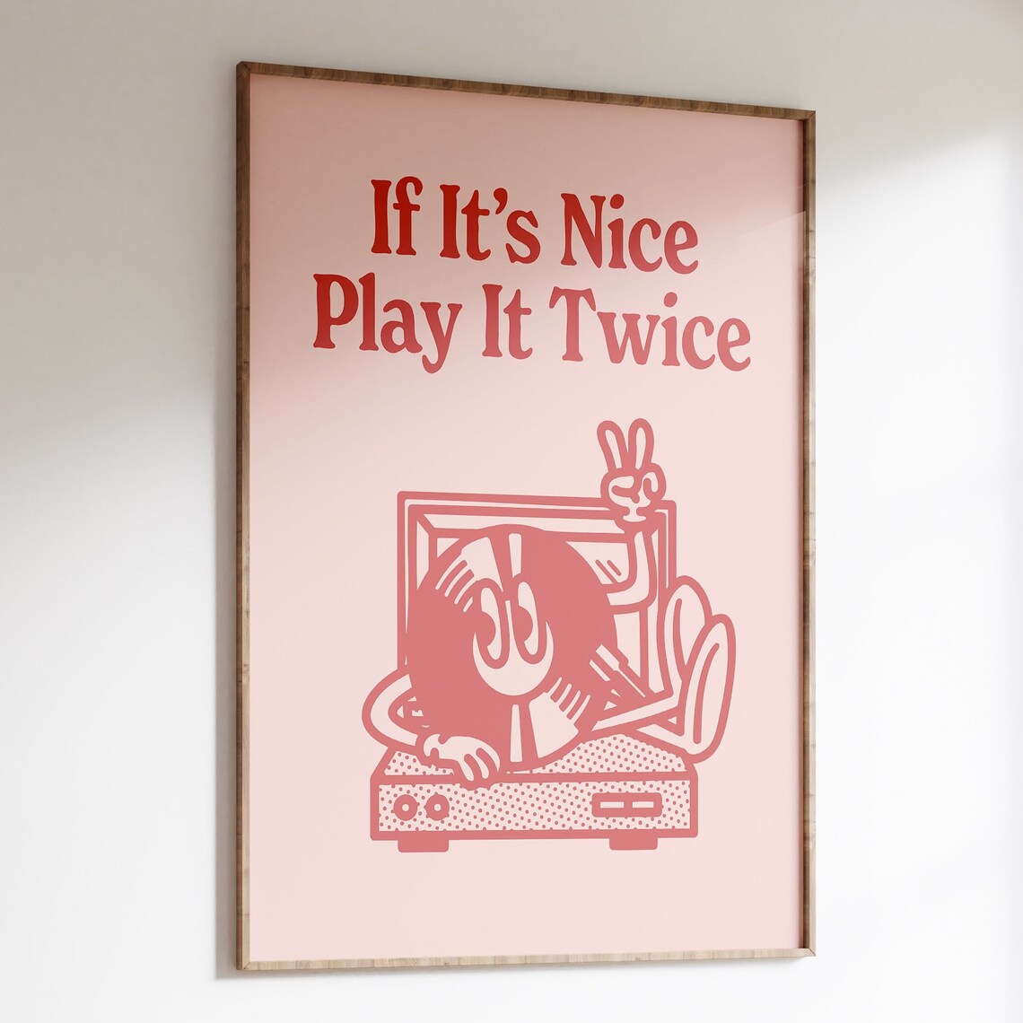 Record Player Bold Retro Music Art Poster