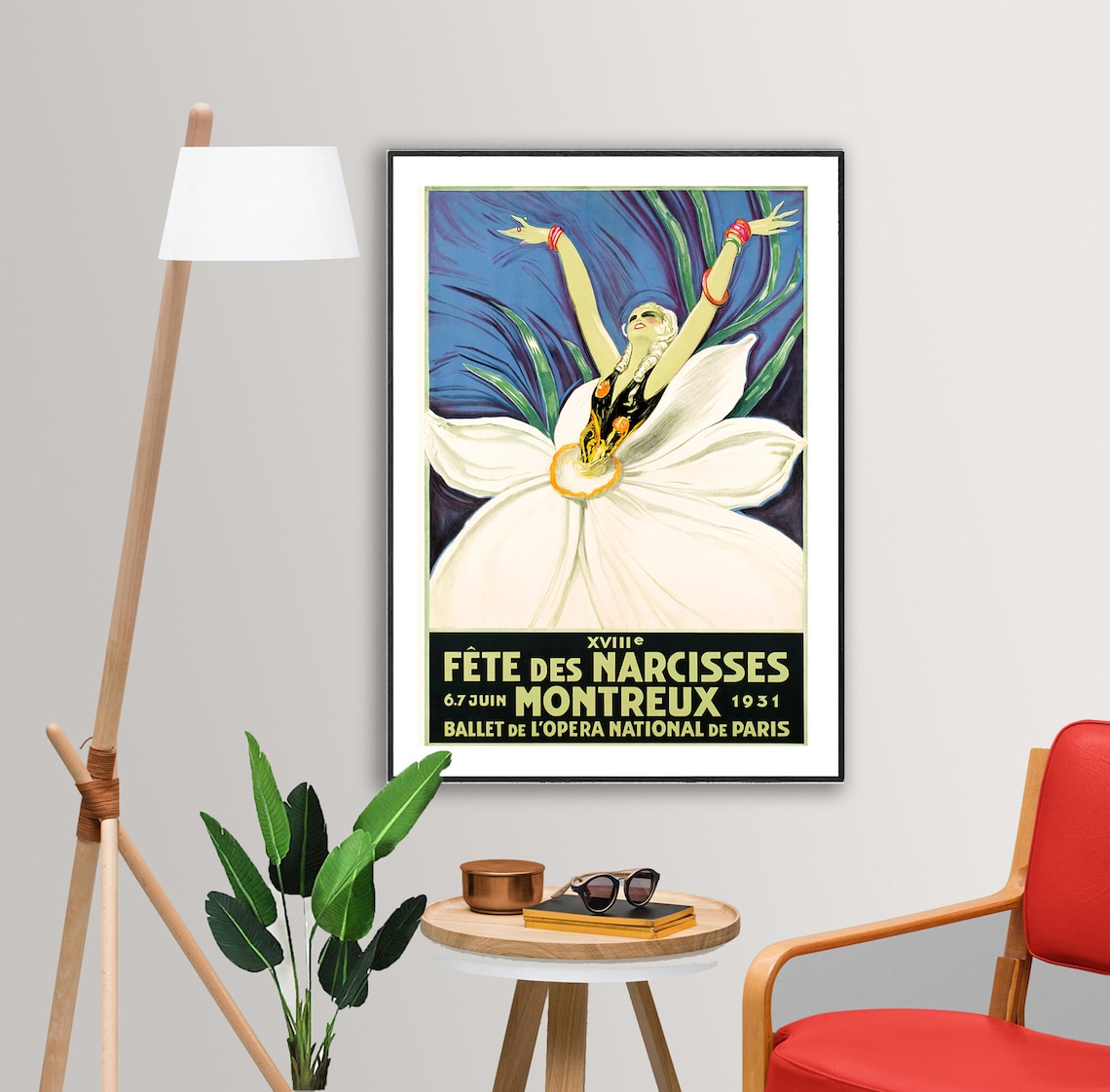 Fete Des Narcisses Montreux Suisse Vintage Travel Poster