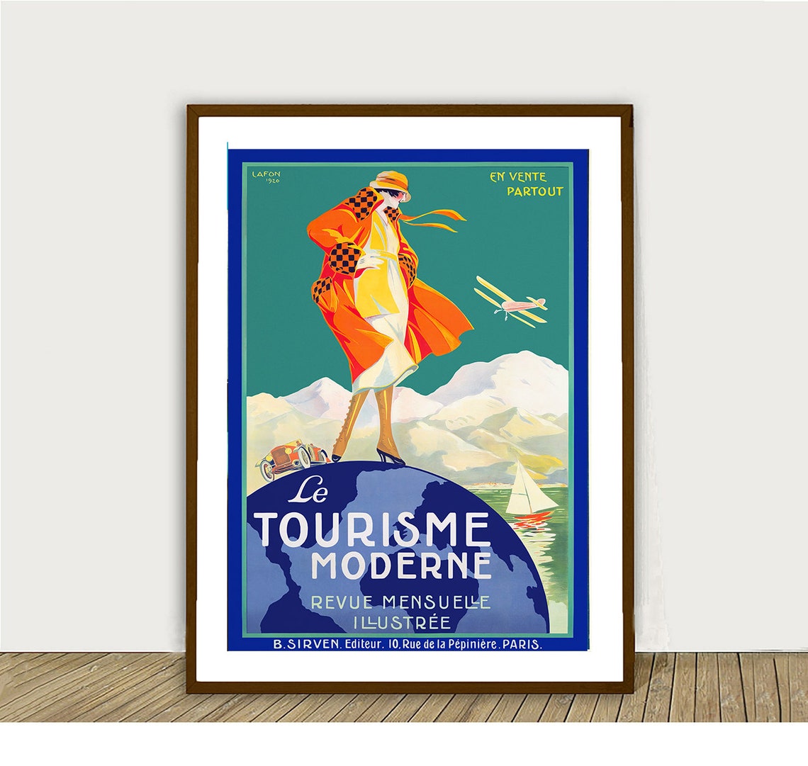 Le Tourisme Moderne 1926 Lafon French Travel Magazine Art Poster - Image 2