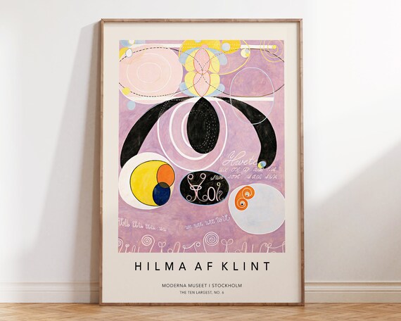 Abstract Hilma Af Klint Poster The 10 Largest No 6 Print Vintage Painting Scandinavian Art Hilma Af Klint Prints V044