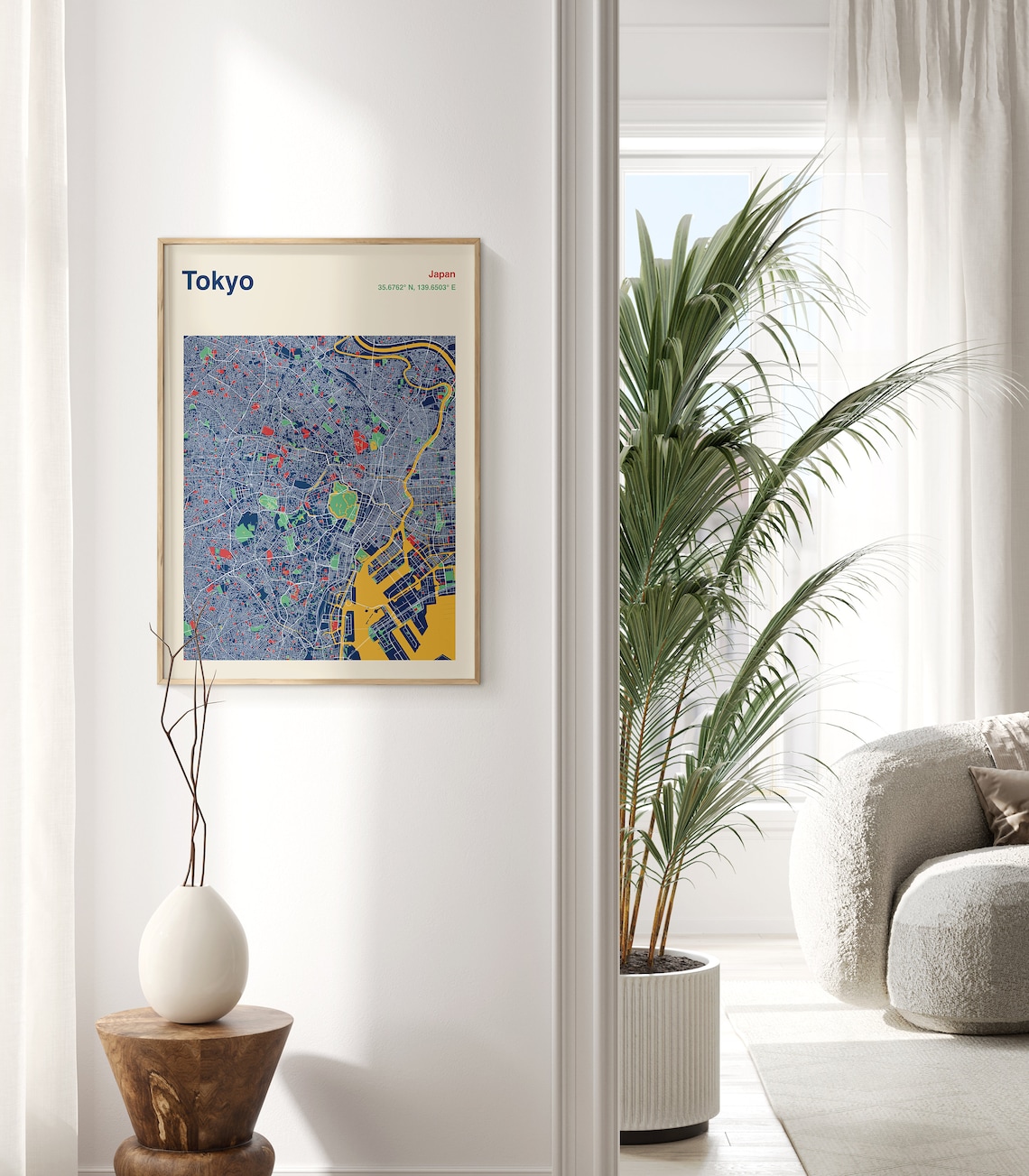 Tokyo Map Print, Custom Colour Map Wall Art - Image 2