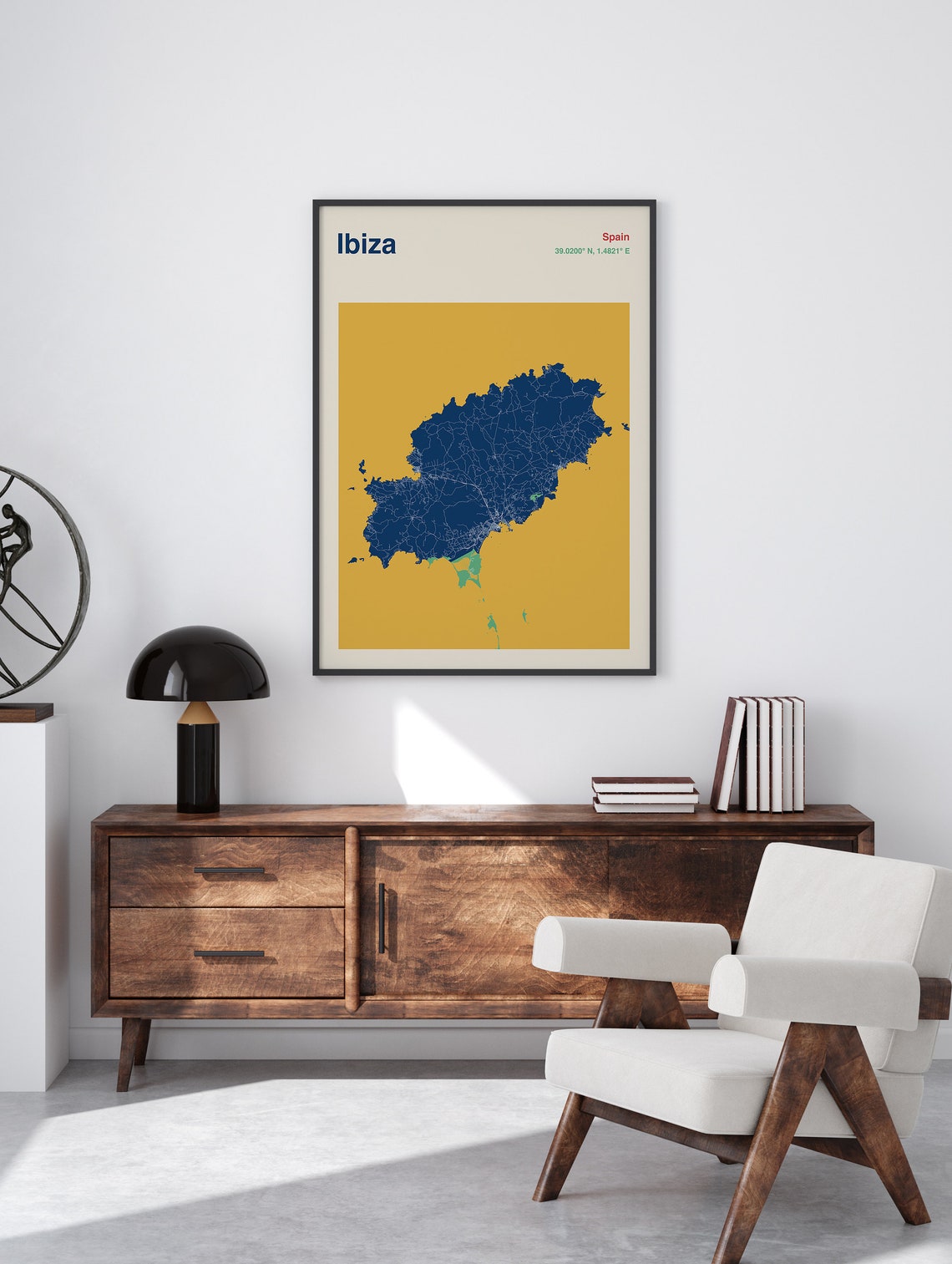Ibiza Map Print, Bright Travel Poster - Image 2