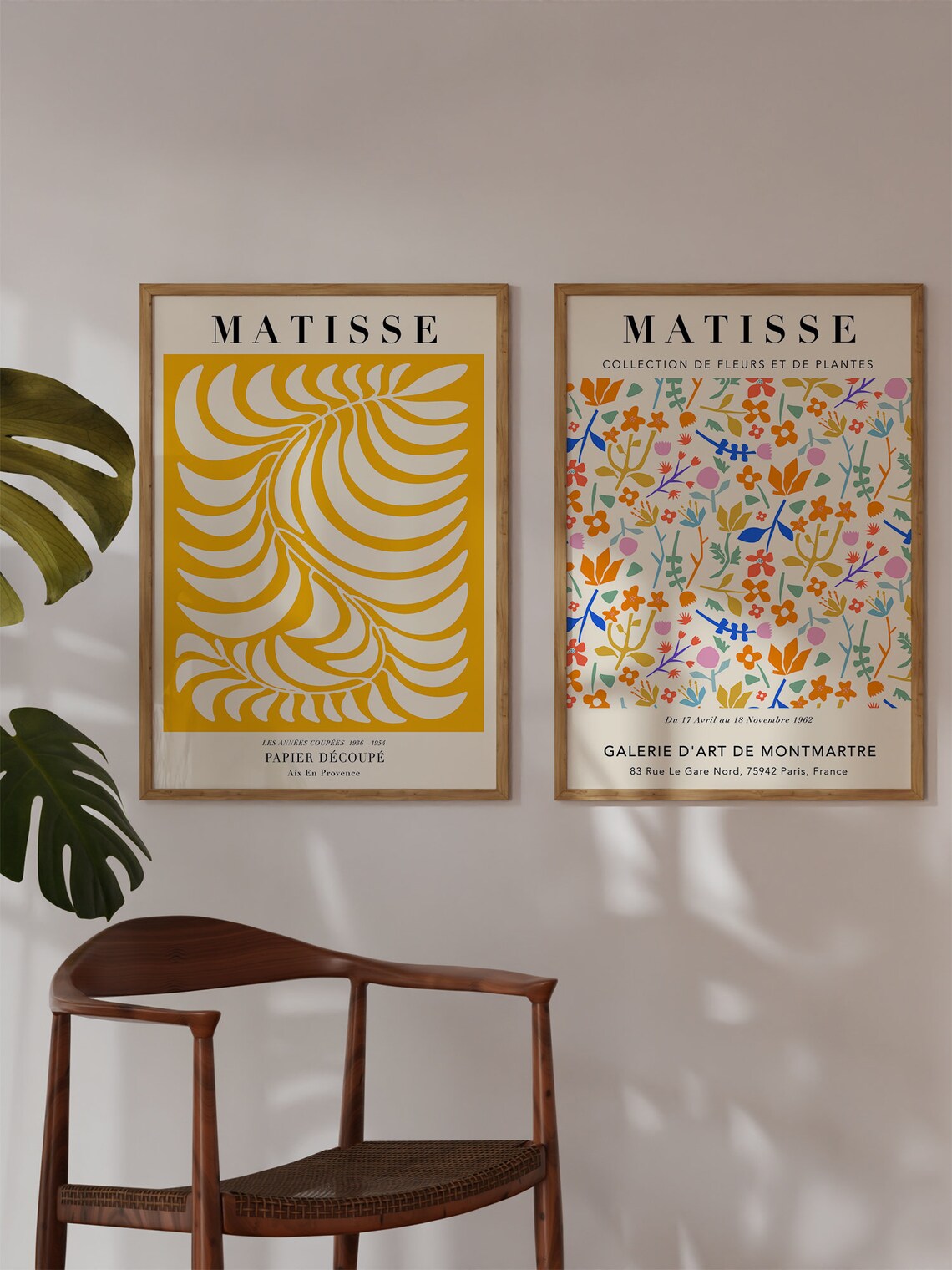 Matisse Leaf Boho Floral Market Art Print - Image 2