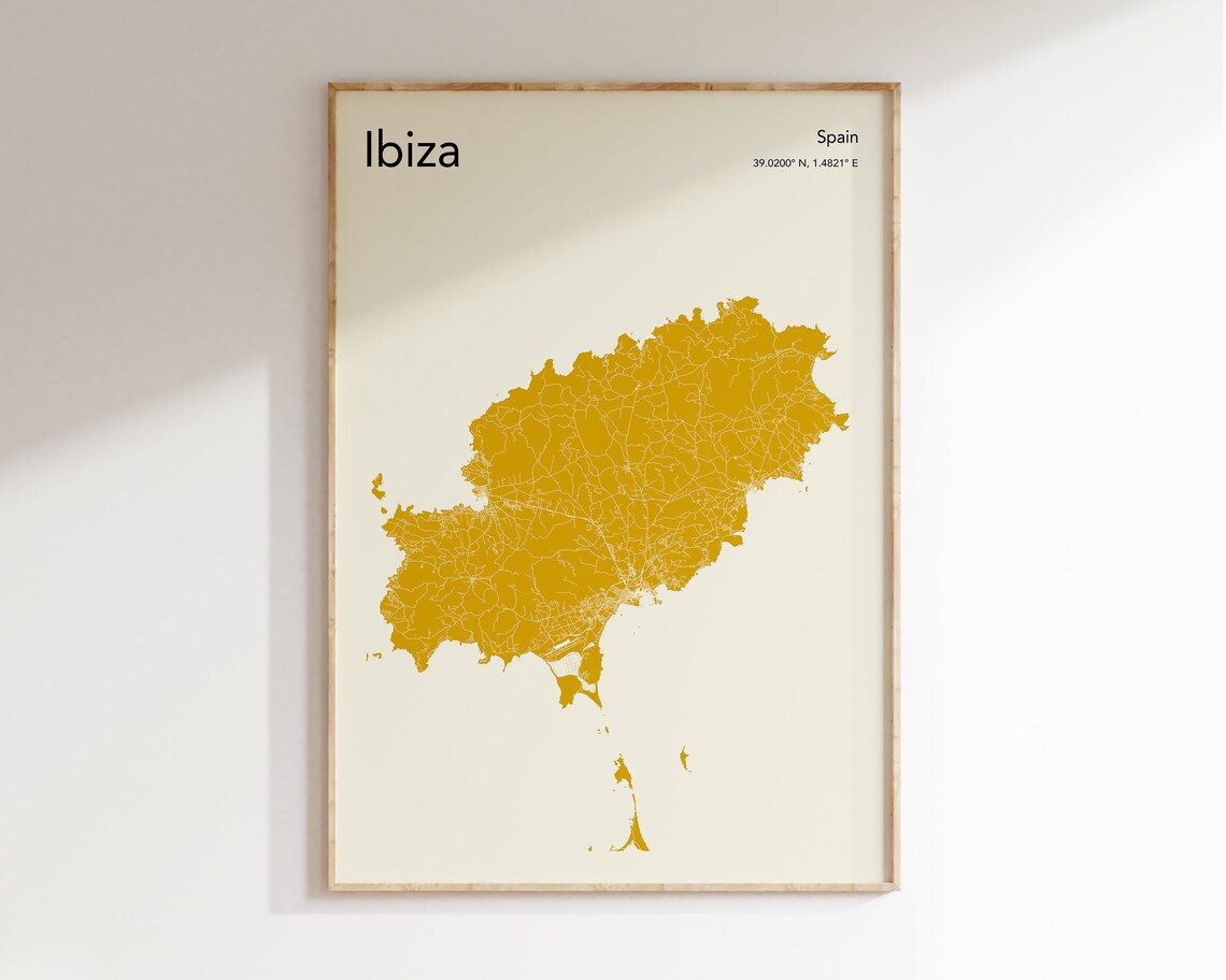 Ibiza Spain Map Print, Pastel Travel Poster - Image 2
