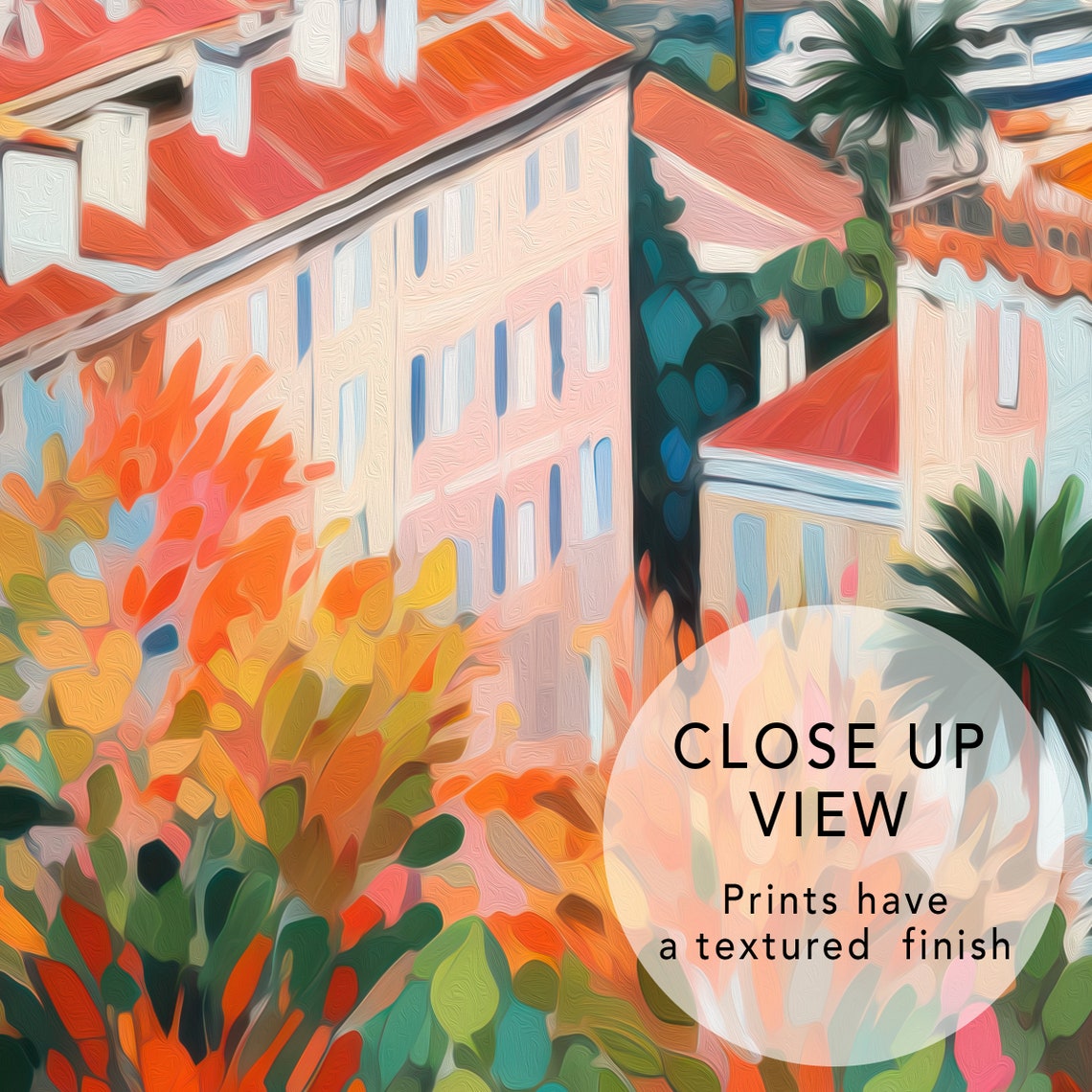 Cannes France Art Print Poster Travel Poster Colourful Cannes Print Cannes Travel Art Print Maximalist Colourful Travel Posters - Image 3