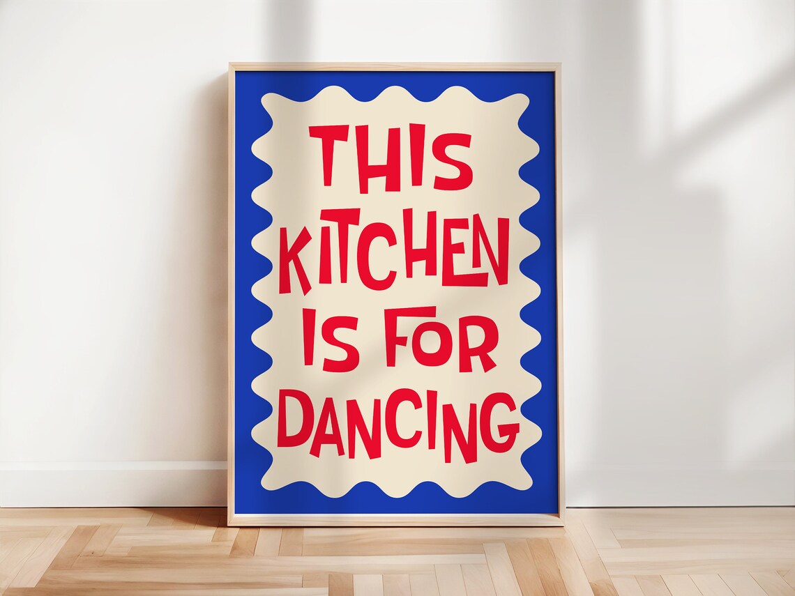 This Kitchen Is For Dancing Mid-Century Poster