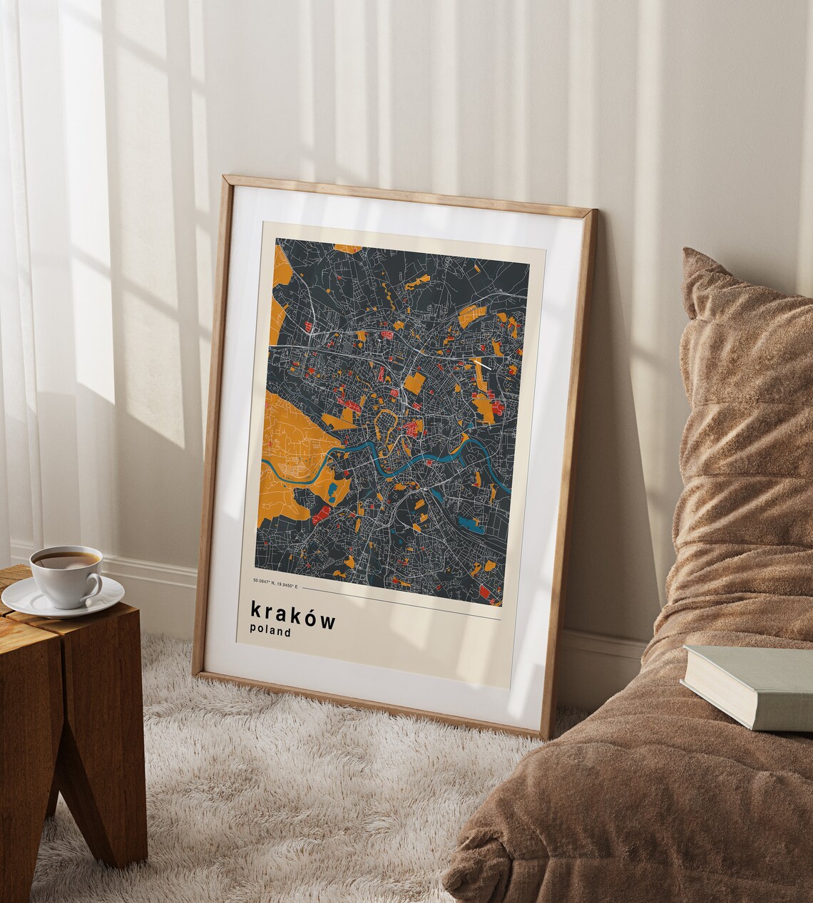 Krakow Poland Map, Travel Poster Art Print - Image 3