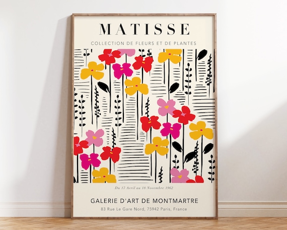 Matisse Bold Wildflower Exhibition Poster Colorful Botanical 1962