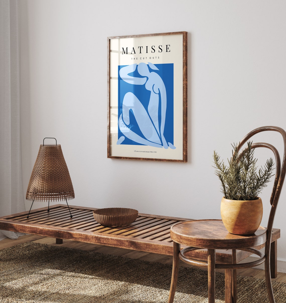 Henri Matisse The Cut Outs Blue Woman Figure Abstract Art Poster - Image 3