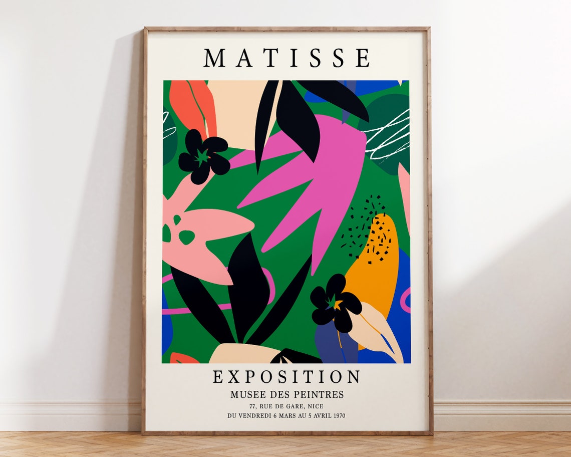 Matisse Tropical Cut Out Flowers Exposition Nice 1970 Poster