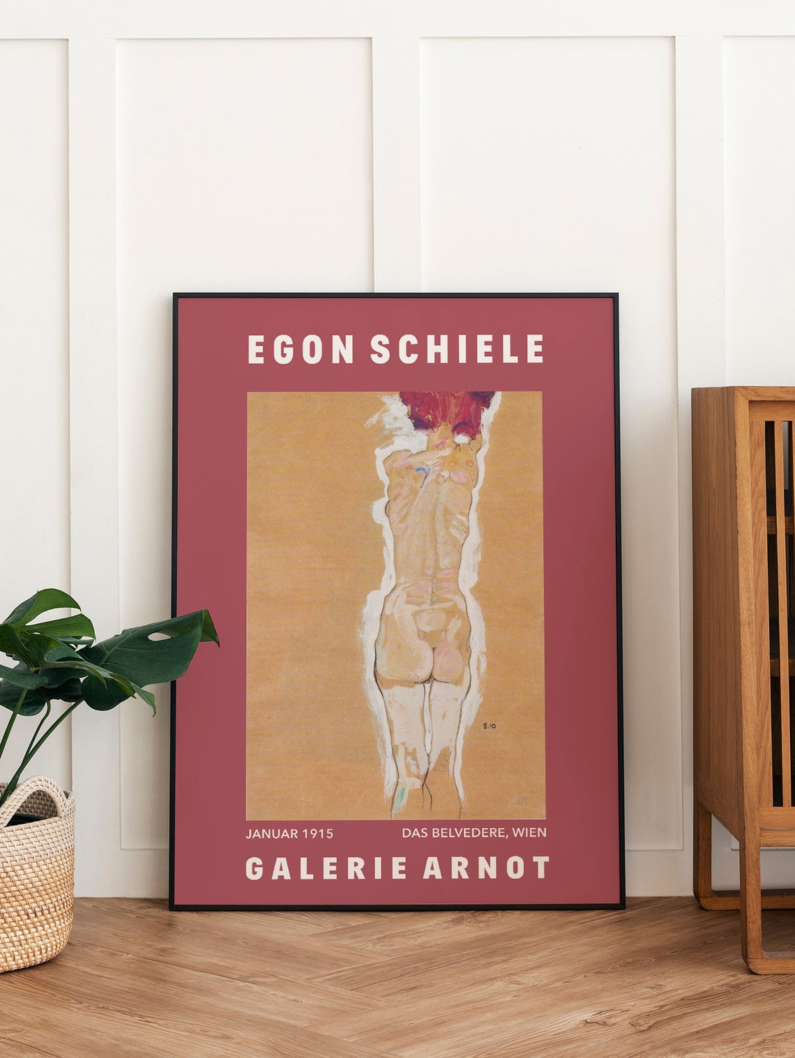 Egon Schiele Red Haired Nude 1915 Belvedere Vienna Art Poster - Image 2