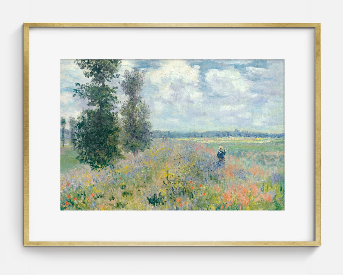 Flower Farm Vintage Flower Farm Landscape Antique Oil Painting Farm Print Vintage Floral Wall Art - Image 2