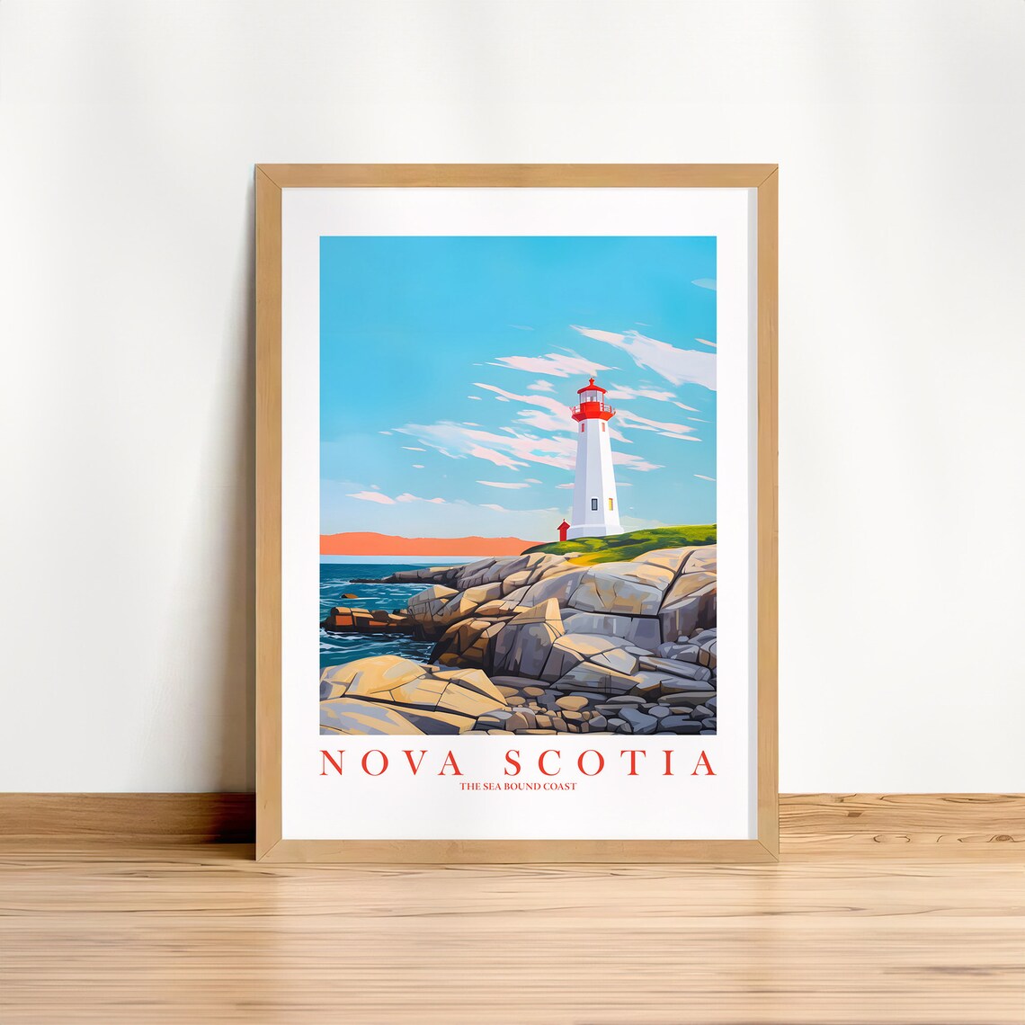 Nova Scotia Travel Poster, Maritime Province Retro Art Print