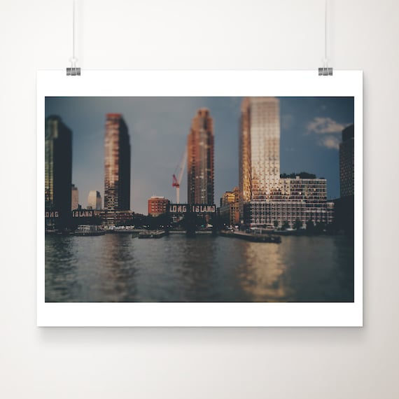 Long Island City Skyline East River Waterfront Photography Poster