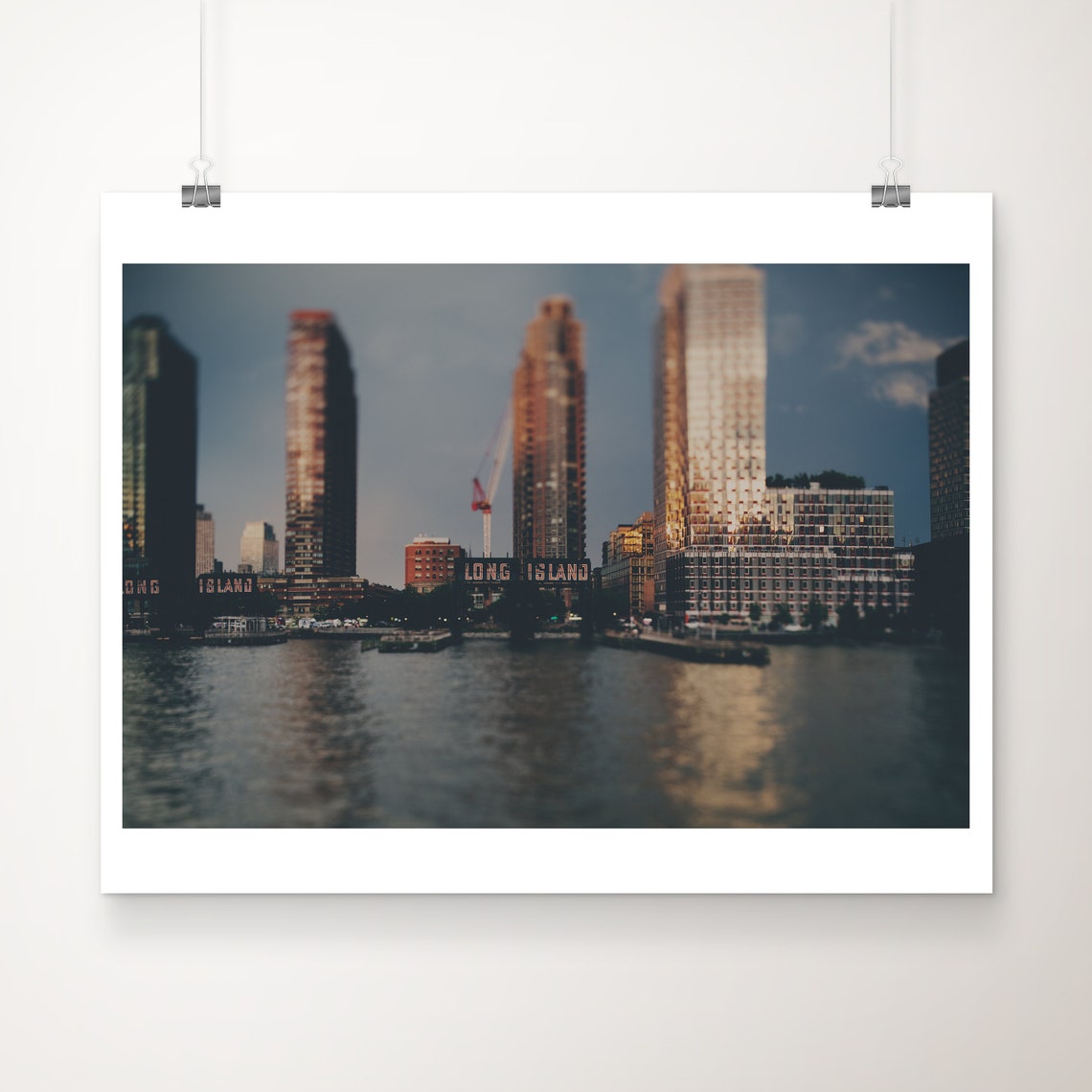 Long Island City Skyline East River Waterfront Photography Poster