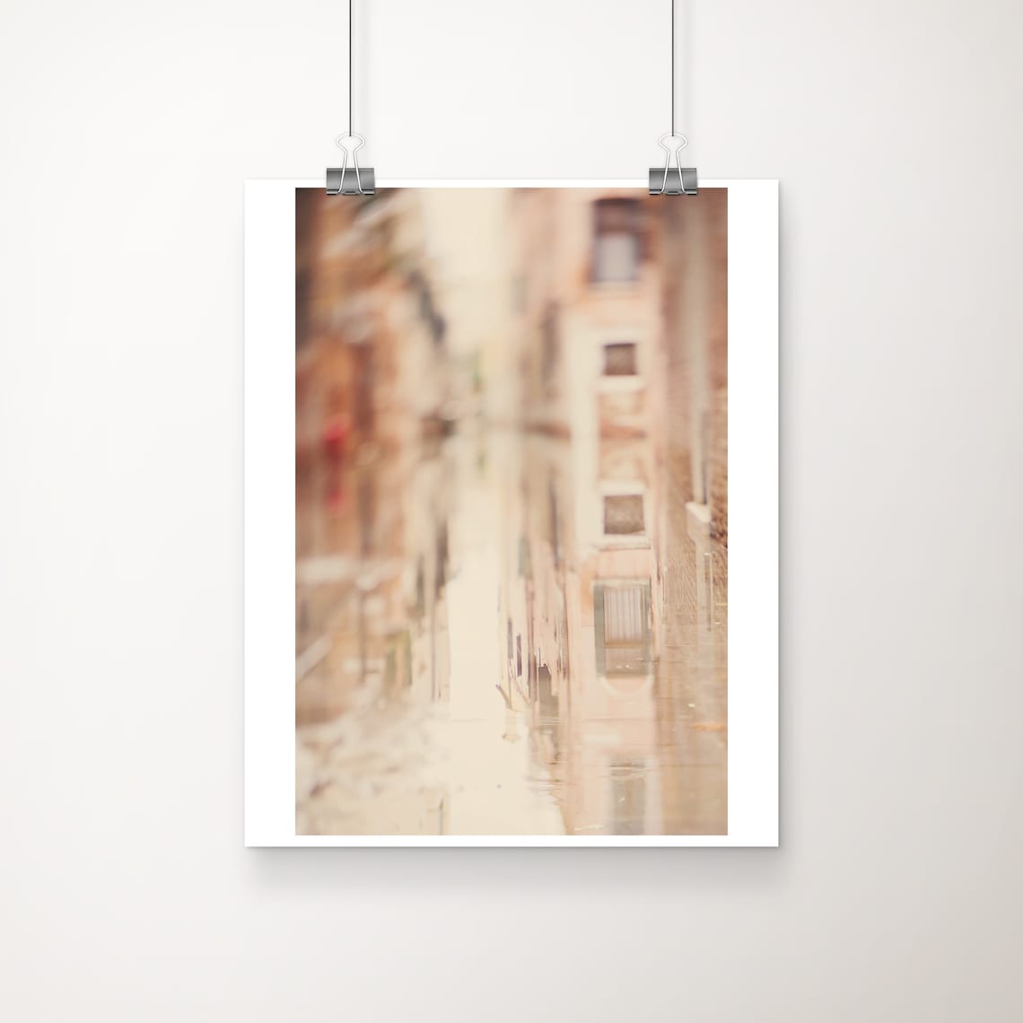 Venice Italy Dreamy Blurred Canal Street Photo Poster Abstract Decor