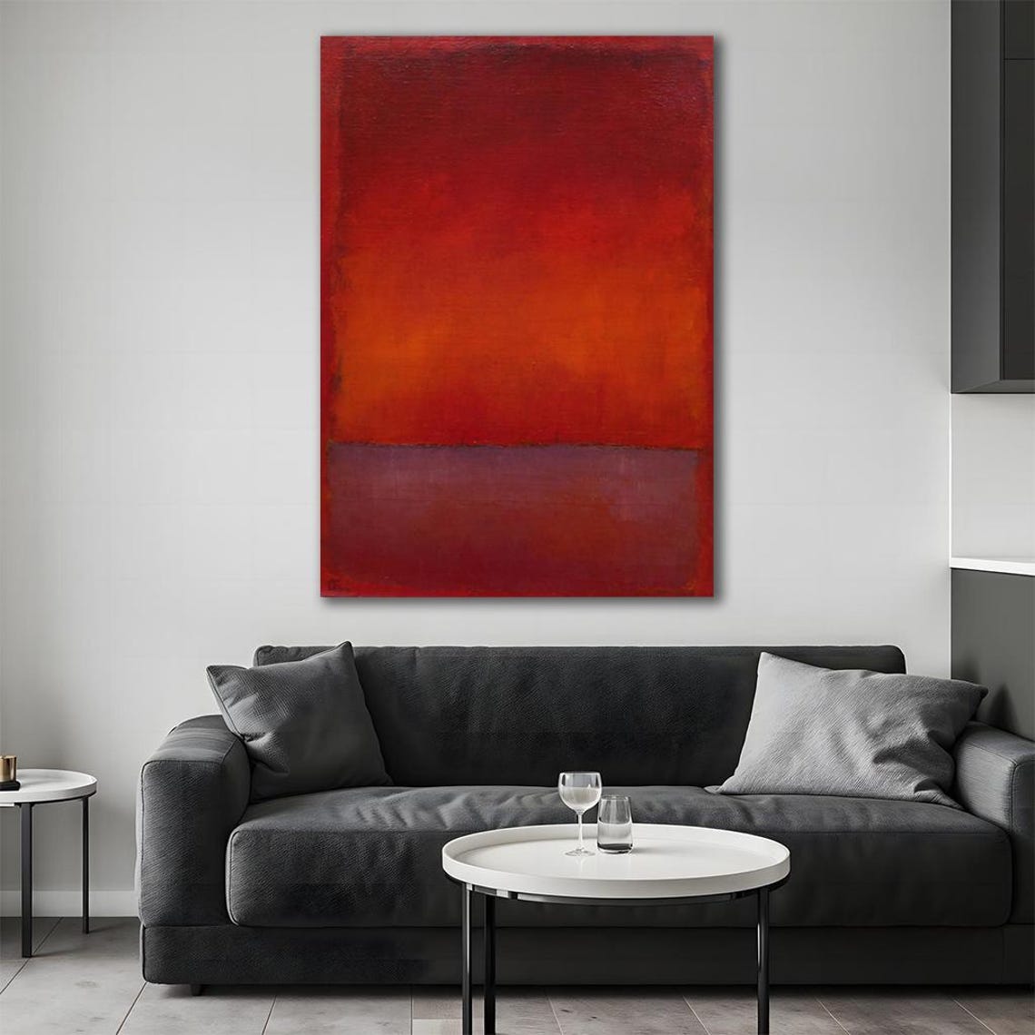 Mark Rothko Red Orange Color Field Abstract Expressionist Art Poster - Image 4