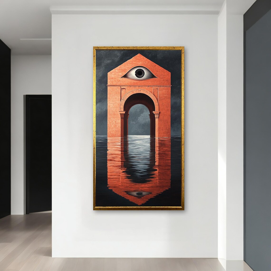 Surreal Eye Arch Painting Mystical Wall Decor Modern Architectural Painting Luxury Decor Abstract Vision Unique Gift - Image 4