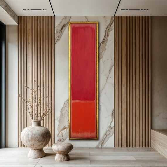Luxury Mark Rothko Style Print Rothko Wall Art Abstract Red And Orange Painting Minimalist Modern Art Unique Gift For Art Lovers