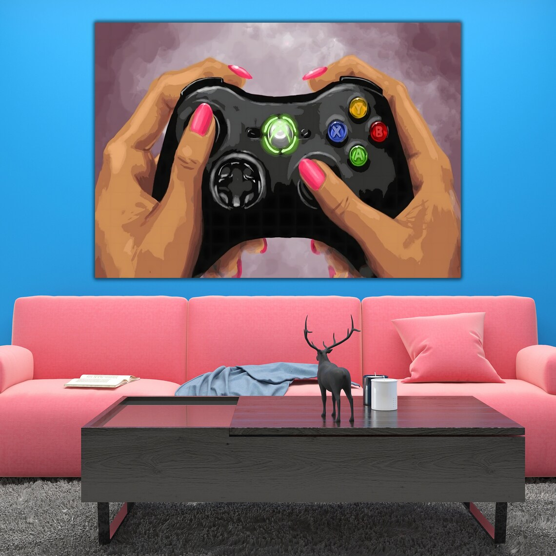 Game Console Art Gamer Room Decor Ready To Hang Wall Decor Wall Art Gift For Game Lovers - Image 2