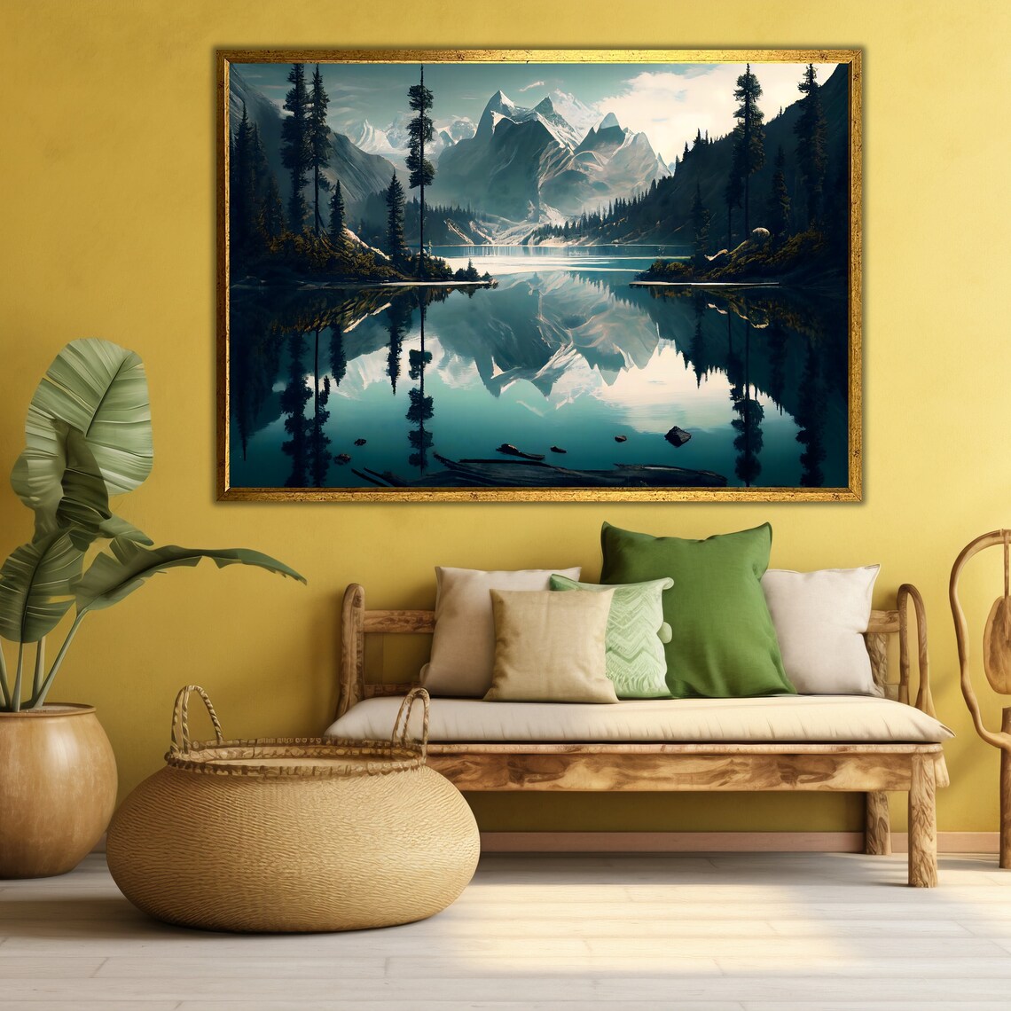Nature Landscape Print Forest Painting Ready To Hang Artwork Gift For Nature Lovers Interior Design Art - Image 3