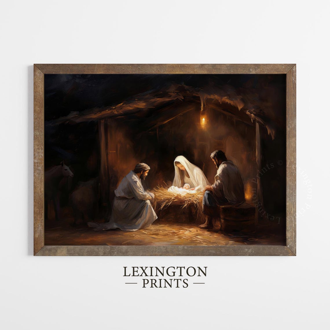 Nativity Christian Wall Art Christian Nativity Christmas Wall Art Christian Print Christmas Art Oil Painting Jesus Art Holiday 389 - Image 6