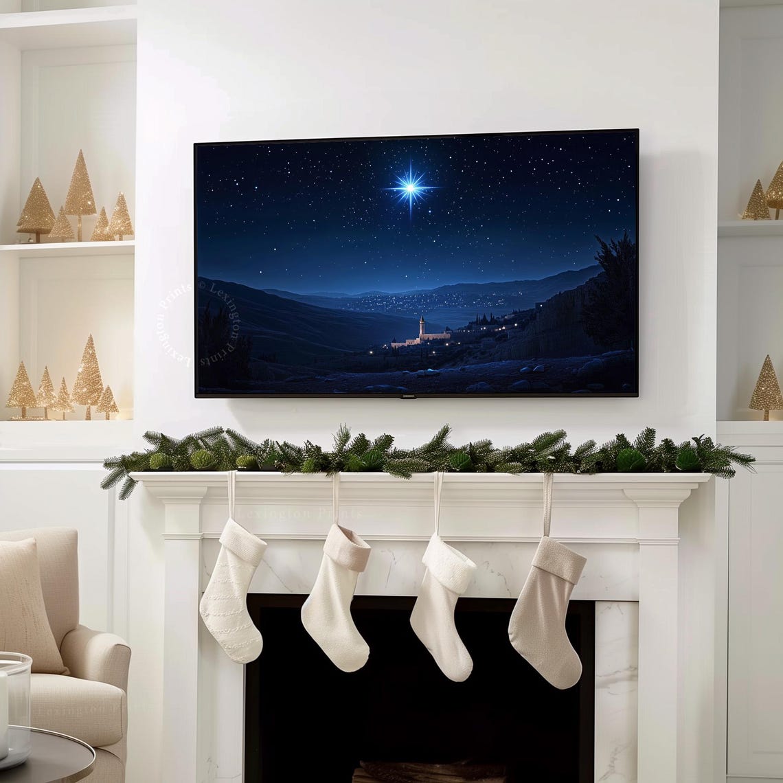 Star Of Bethlehem Christian Tv Art Frame Tv Art Christmas Tv Art Jesus Art Christmas Star Tv Art Nativity Home Decor Holiday 942 - Image 7
