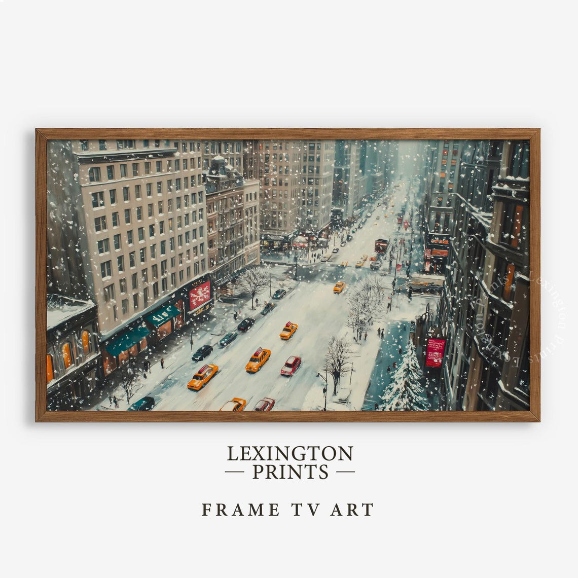 Winter New York City Christmas Frame Tv Art Vintage City Tv Art Winter Tv Art Christmas Tv Art Seasonal Decor Holiday Tv Art Street Art 816 - Image 5