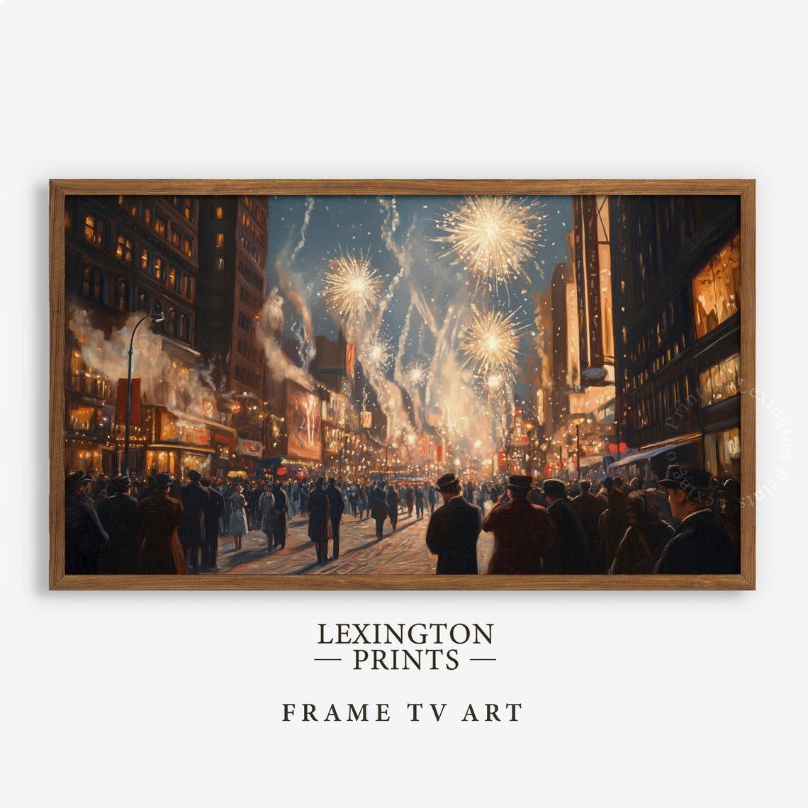 Vintage Fireworks New Years Tv Art New Years Frame Tv Art Winter Frame Tv Art Holiday Decor Gold New Years Party Art Christmas Tv Art 975 - Image 5