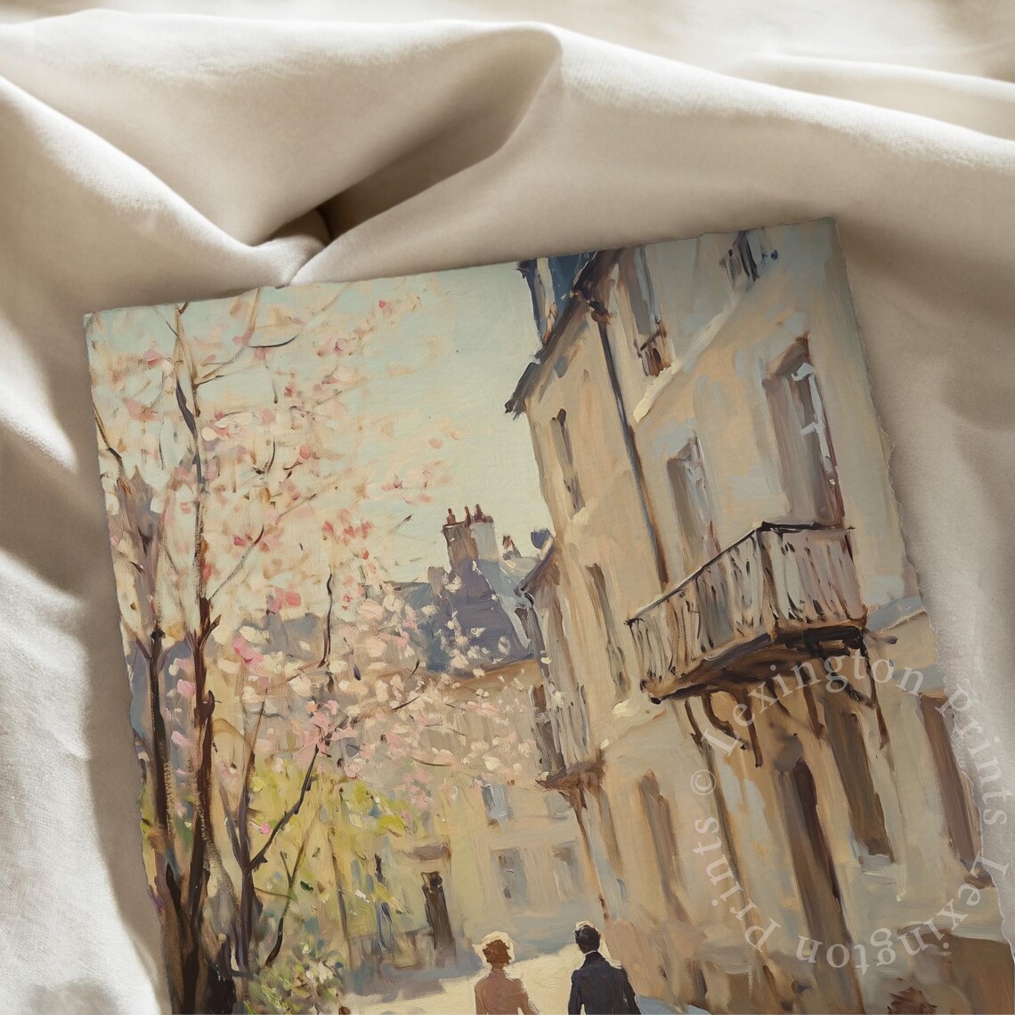 Couple Holding Hands Print, French Country Decor