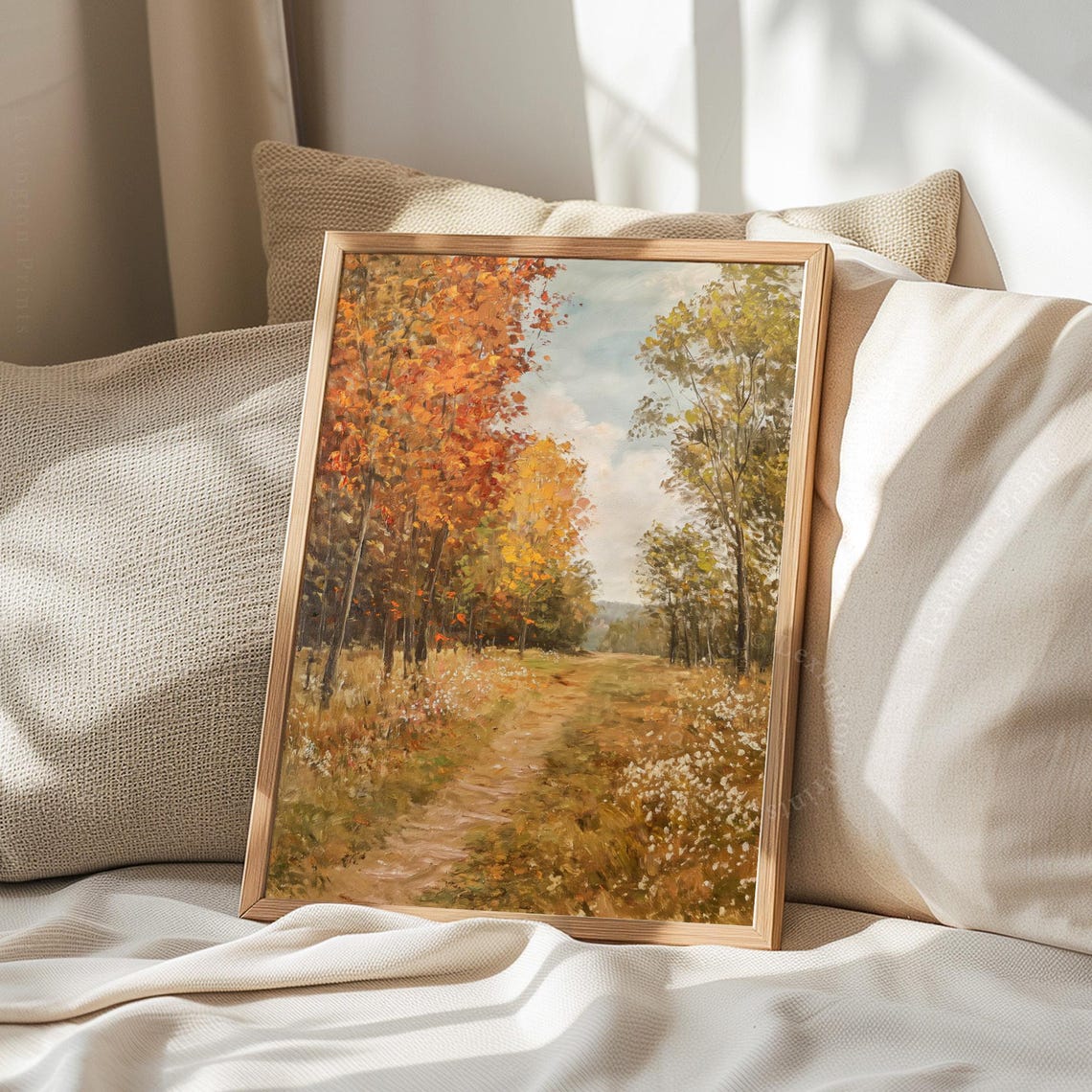 Autumn Forest Path Golden Fall Foliage Trail Landscape Poster - Image 7