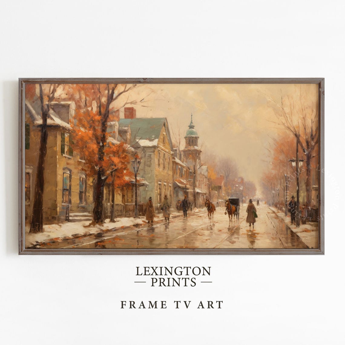 Christmas Frame Tv Art Christmas Town City Art Christmas Wall Art Winter Cottagecore Vintage Christmas Village Winter Frame Tv Landscape 275 - Image 5