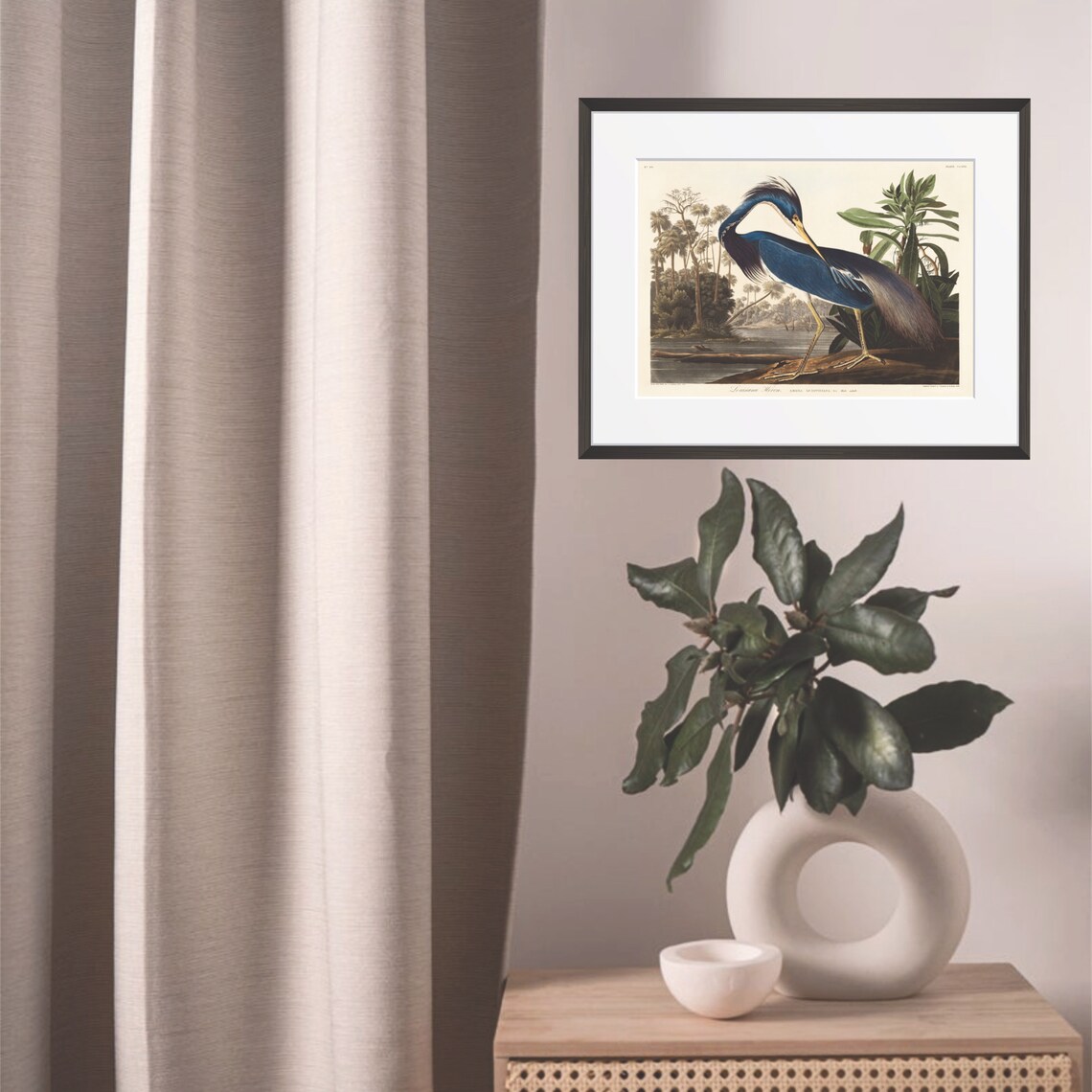 Louisiana Heron Audubon Vintage Bird Art Print - Image 3