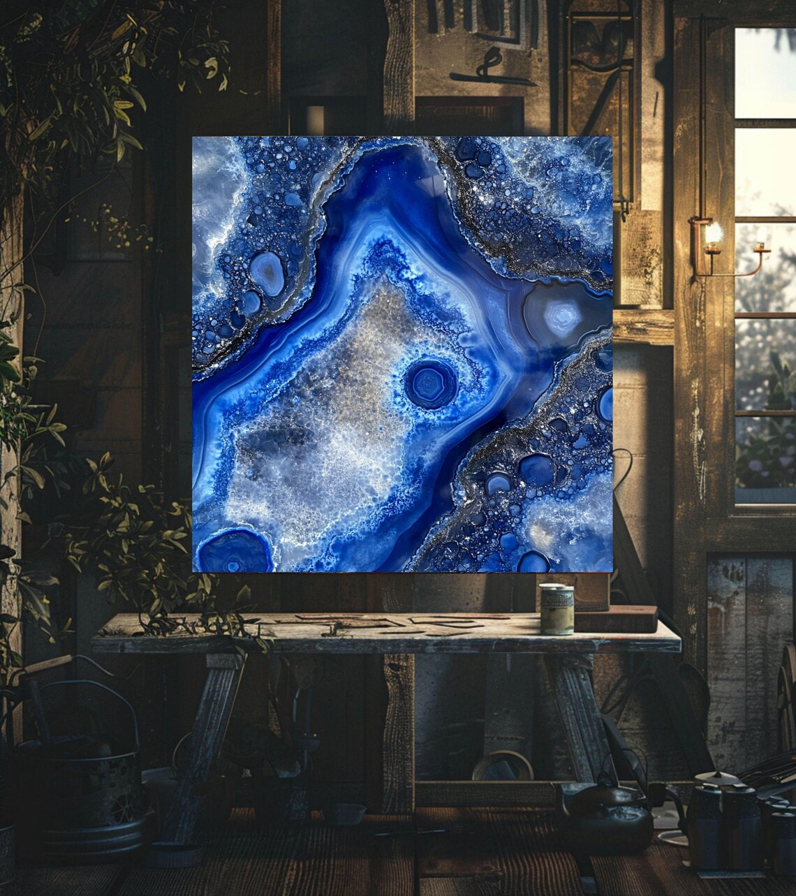 Geode Wall Art, Modern Crystal Decor - Image 3
