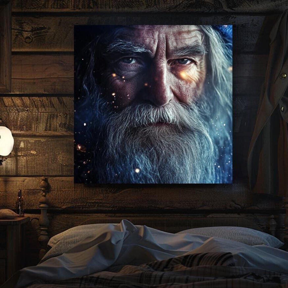 Mystical Wizard Wall Art Mystical Housewarming Gift Gothic Home Decor Large Wall Art Square Wall Arts Office Wall Art - Image 4