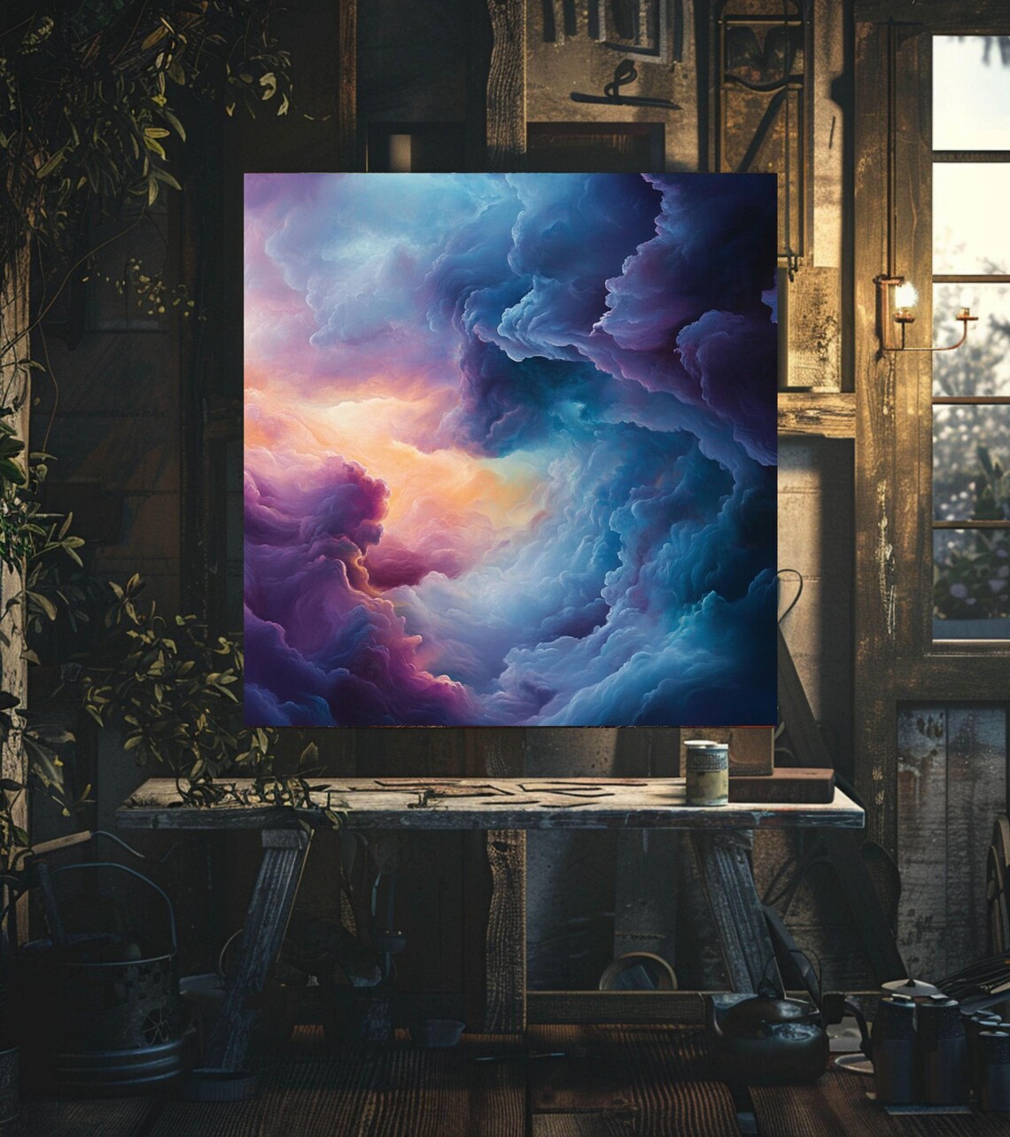 Dreamy Mystical Cloud Art Ethereal Skyscape Wall Decor Serene Art Dorm Decoration - Image 4