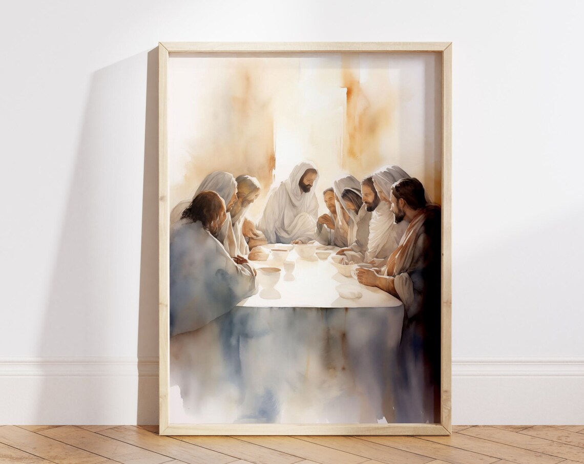 The Last Supper Jesus Scripture Wall Art Print
