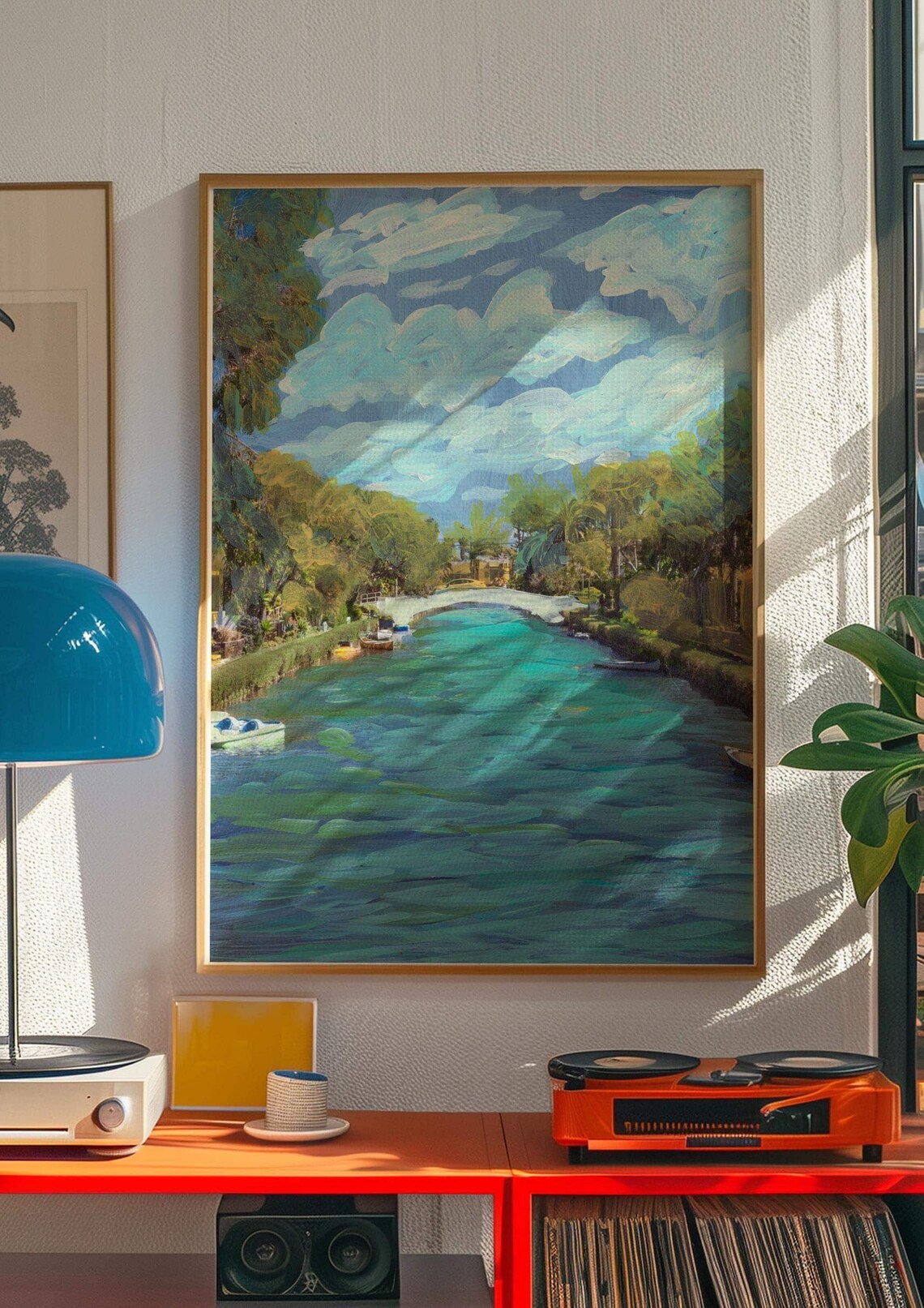 Venice Beach California Mid-Century Modern Travel Poster