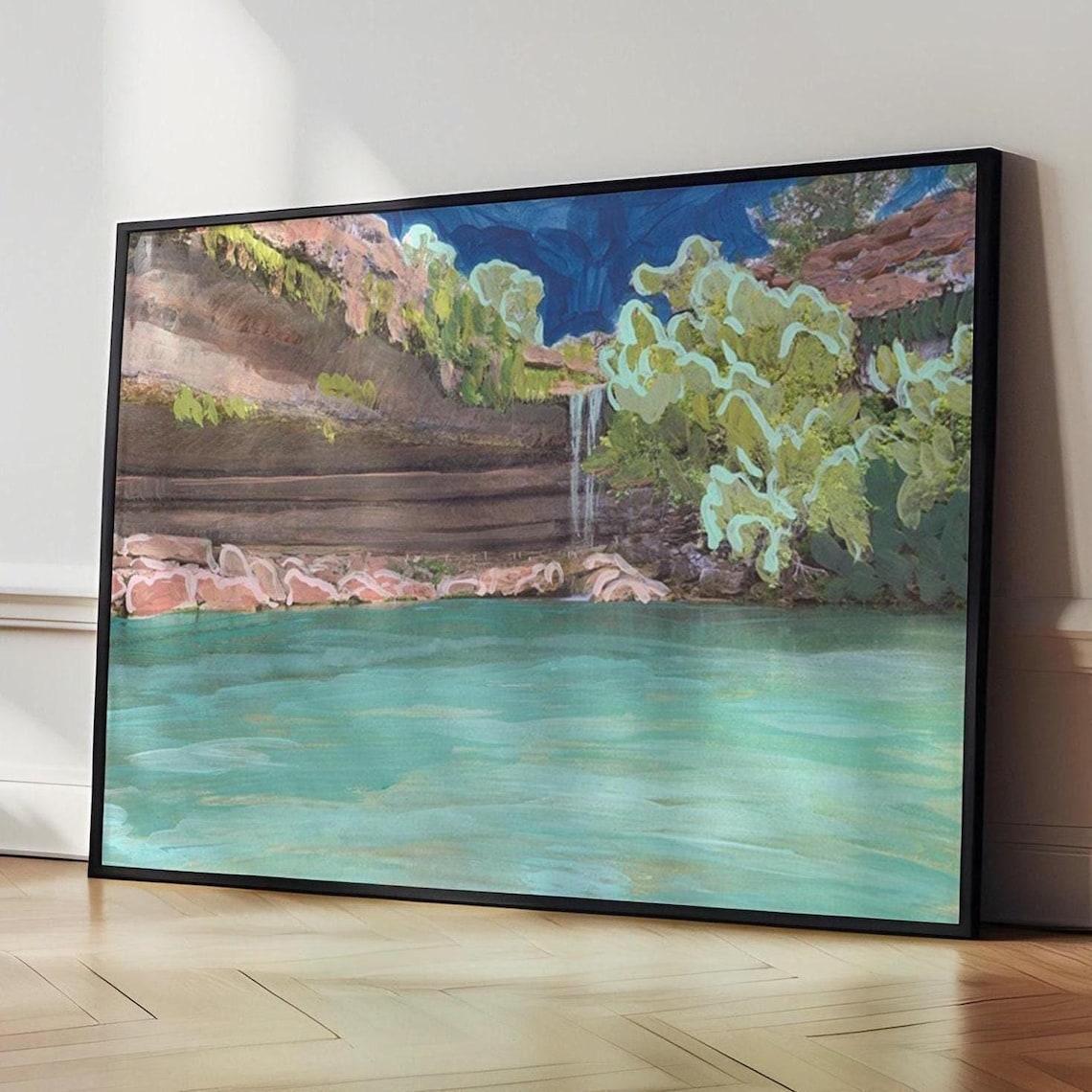 Hamilton Pool Art Print, Abstract Texas Landscape