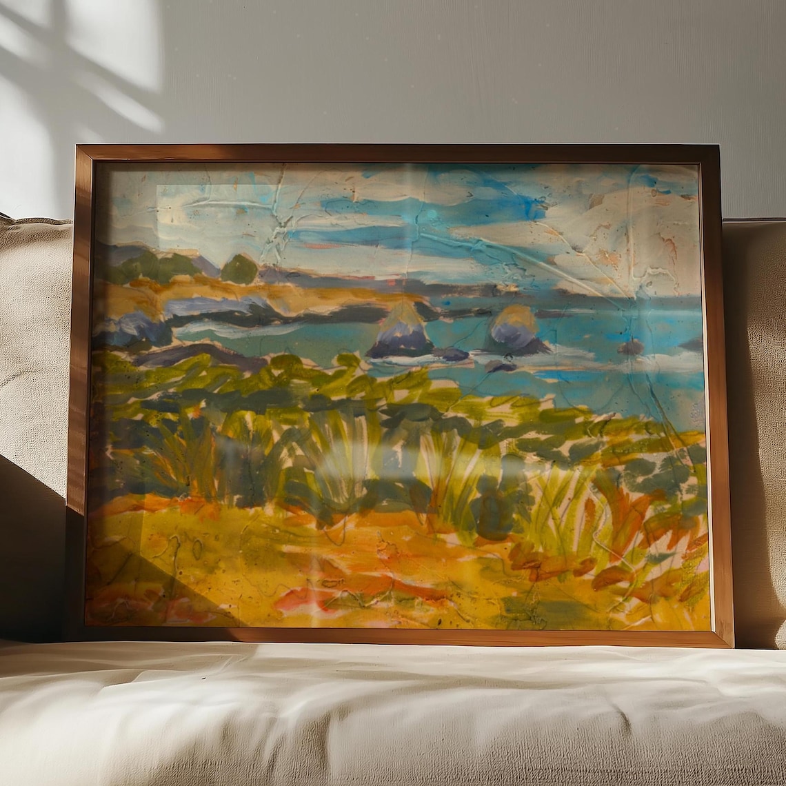California Coastal Mid-Century Modern Landscape Art Print