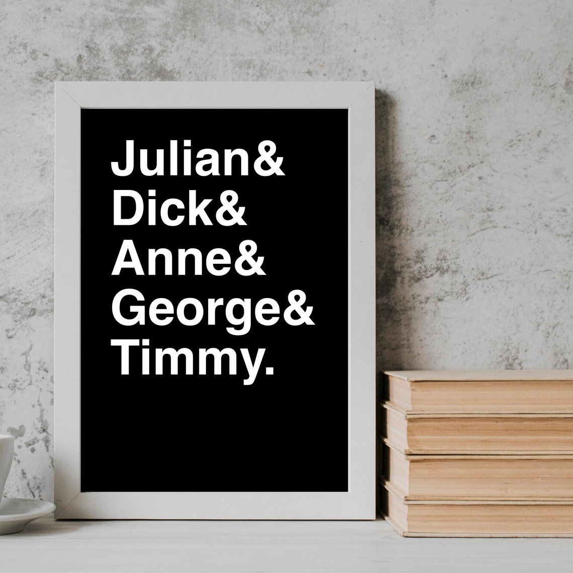 Famous Five Characters Julian Dick Anne George Timmy Book Print Poster - Image 2