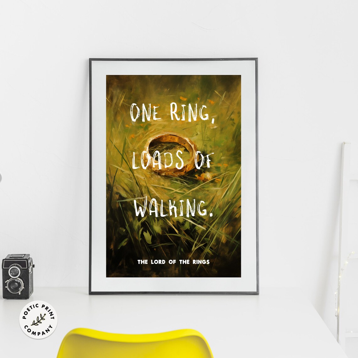 Lord Of The Rings One Ring Funny Humorous Quote Gold Ring Wall Poster - Image 6