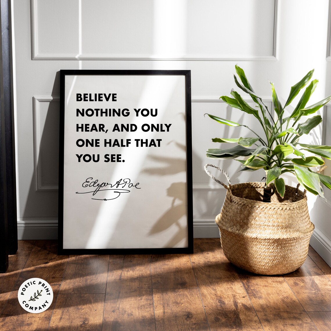 Edgar Allan Poe Quote Art Print for Literature Fans